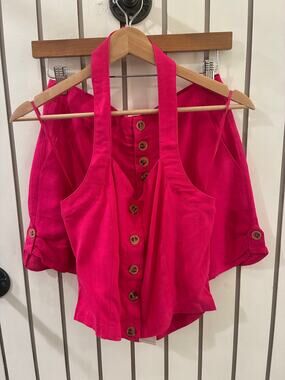 Anthropologie Moon River Fuschia Set